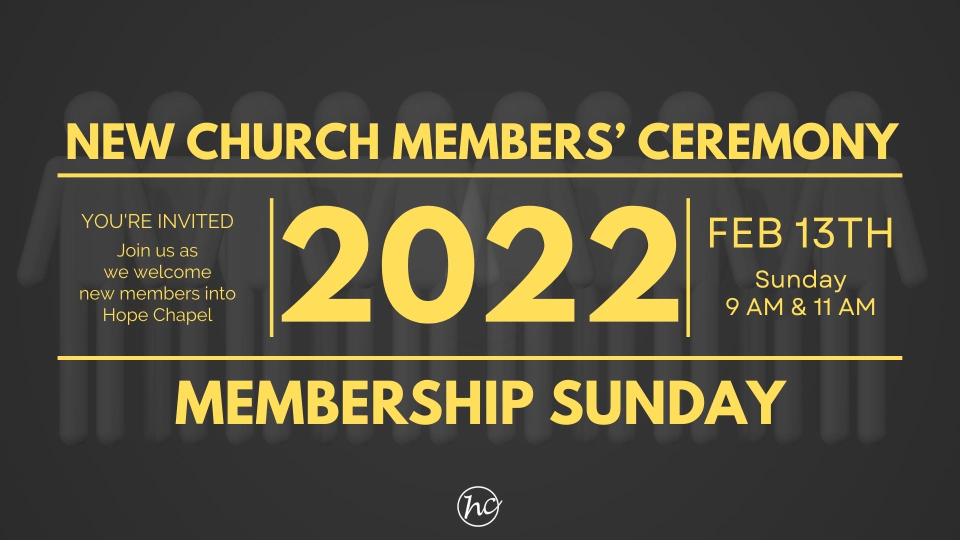 Hope Chapel Membership Sunday